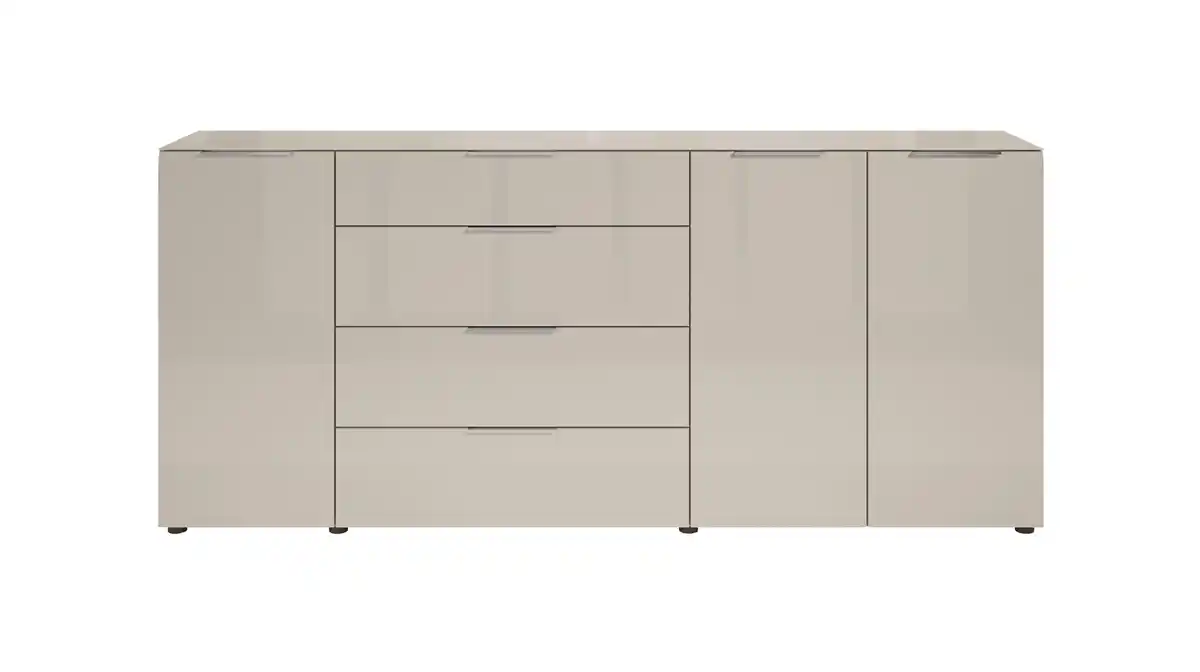 Bild 1 von Sideboard 4 Schubladen - beige - Glasfront - 226 cm - SANTORIN
