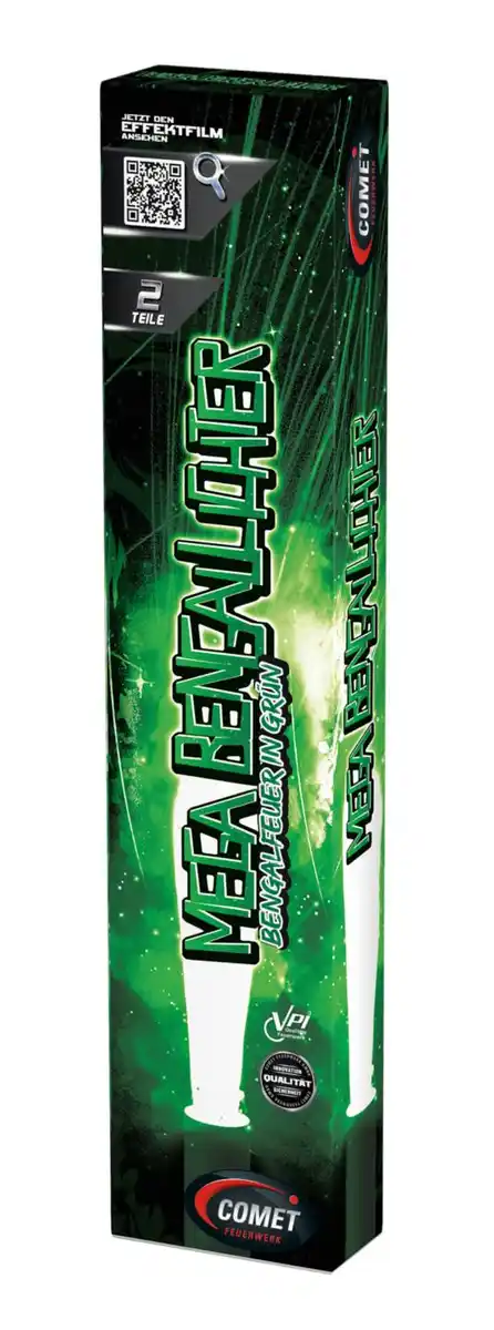 Bild 2 von COMET »Mega Bengallichter« Grün Jugendfeuerwerk, 2-St.-Packg.