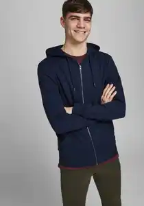 Jack & Jones Kapuzensweatjacke BASIC SWEAT ZIP HOOD