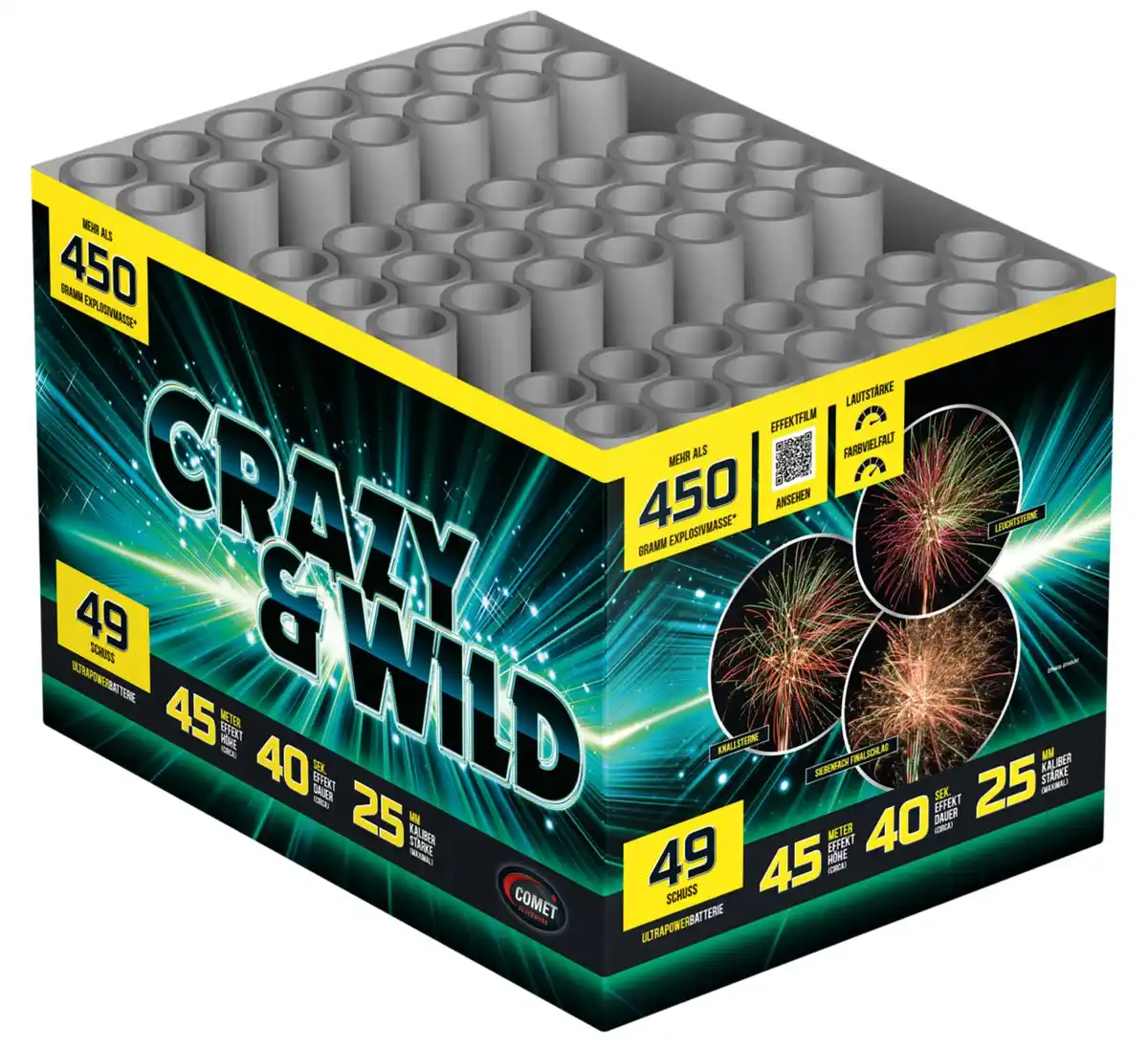 Bild 1 von COMET XXL-Doppelschuss-Batterie »Crazy & Wild«