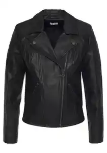 LASCANA Lederimitatjacke mit Bikerdetails