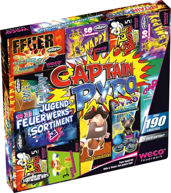 Bild 2 von WECO Jugendfeuerwerk-Sortiment »Captain Pyro«, Packg.