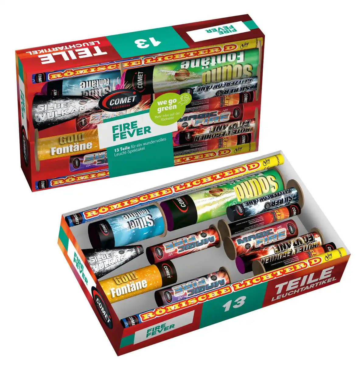 Bild 2 von COMET Leuchtfeuerwerk-Sortiment »Fire Fever«, 13-teilig