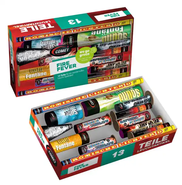 Bild 2 von COMET Leuchtfeuerwerk-Sortiment »Fire Fever«, 13-teilig