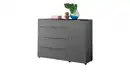 Bild 1 von Kommode 4 Schubladen - anthrazit - Glasfront - 135 cm - SANTORIN