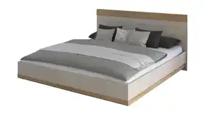 Doppelbett Futonbett 180 x 200 cm beige Artisan Eiche - rauch - SAJO
