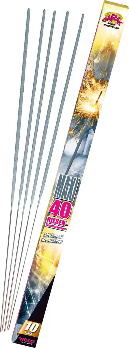 Bild 1 von WECO Riesen-Wunderkerzen Maxi »CARAT«, 10-St.-Packg.
