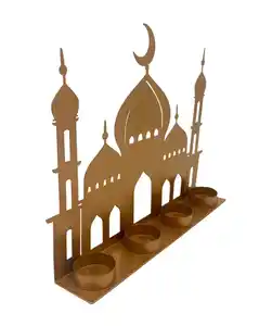 Teelichthalter Ramadan, goldgelb