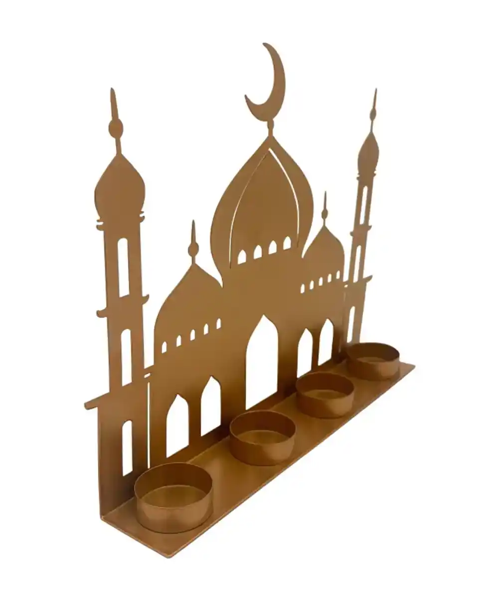 Bild 1 von Teelichthalter Ramadan, goldgelb