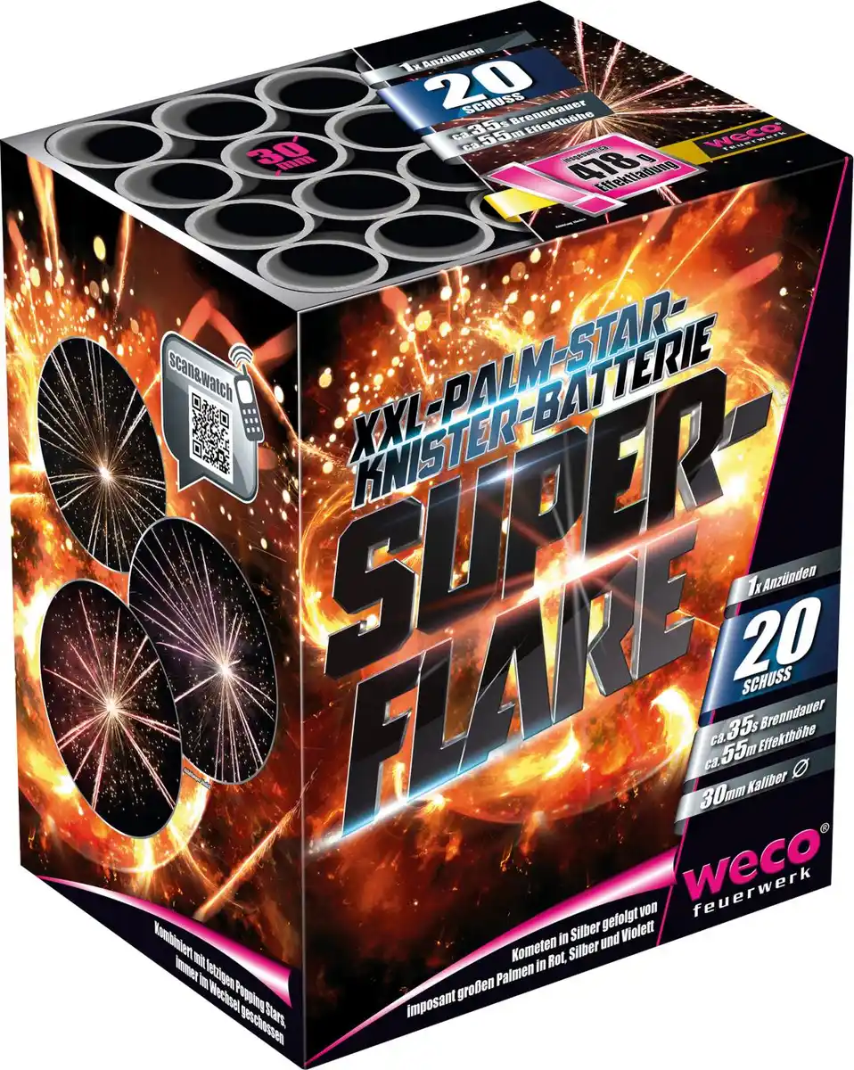 Bild 1 von WECO Palm-Star-Knister-Batterie »Superflare«