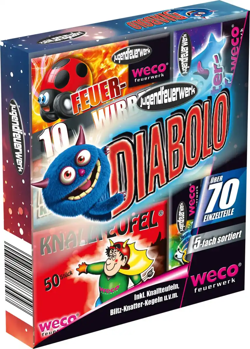 Bild 1 von WECO Jugendfeuerwerk-Sortiment »Diabolo«, Packg.