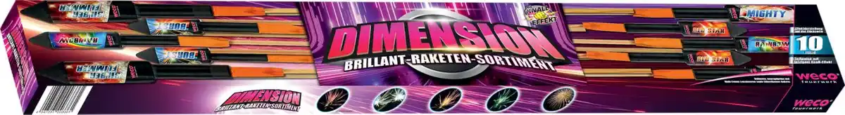 Bild 1 von WECO Brillant-Raketen-Sortiment »Dimension«, 10-teilig