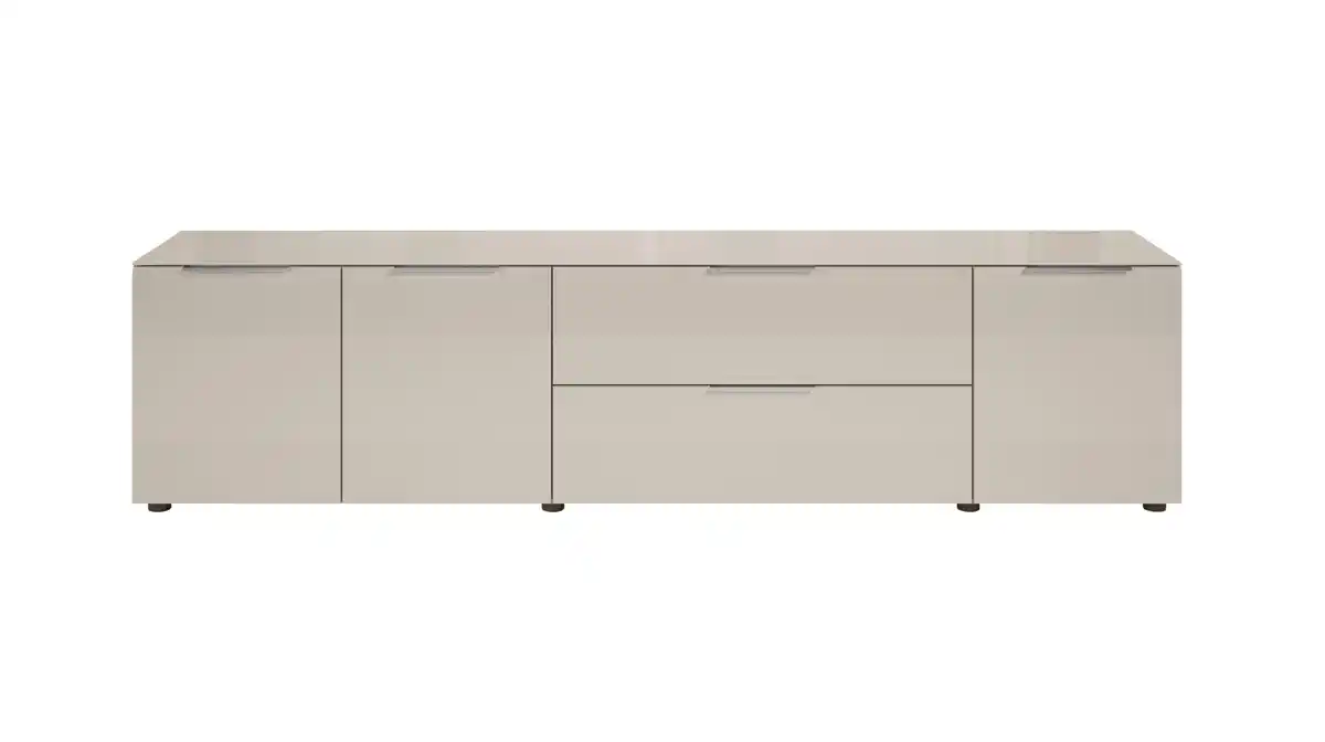 Bild 1 von TV-Lowboard beige - Glasfront - 226 cm - SANTORIN