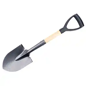 Gartenspaten 70 cm aus Stahl und Holzstiel