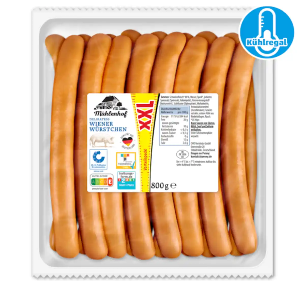 Bild 1 von MÜHLENHOF Delikatess Wiener Würstchen XXL