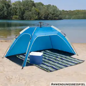 Strandmuschel mit Seilzugtechnik