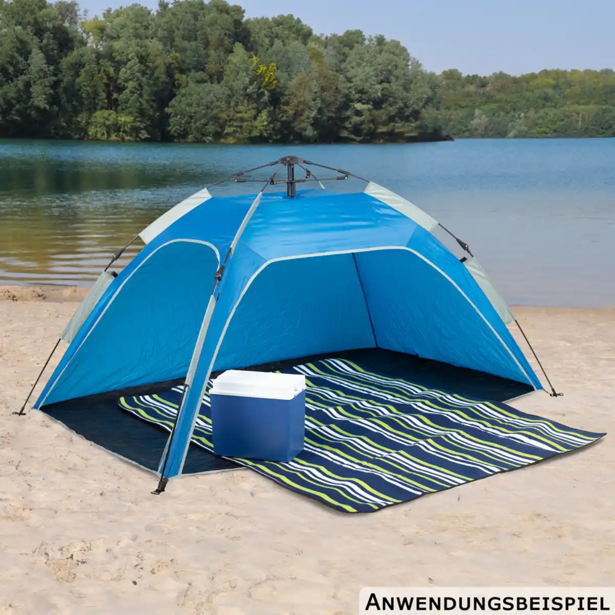 Bild 1 von Strandmuschel mit Seilzugtechnik