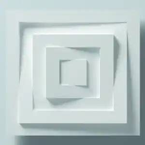 Wandrosette 30 x 30 cm in Weiß