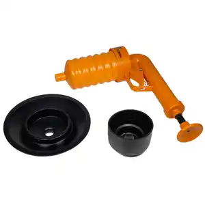 Abflussreiniger „Drain Buster“ mit integrierter Pumpe und zwei Aufsätzen
