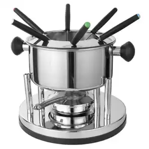 Fondue-Set 10-teilig aus Edelstahl für 6 Personen