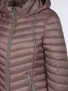 Damen Steppjacke mit abnehbarer Kapuze Rosa