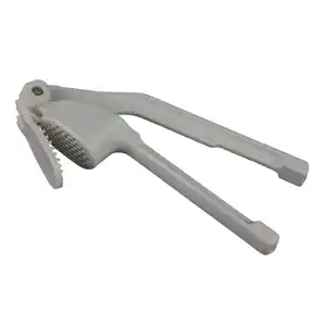 Knoblauchpresse, emailliert, weiß