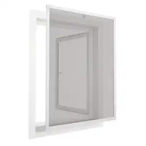 Insektenschutzgitter 80 x 100 cm mit Alurahmen für Fenster in Grau