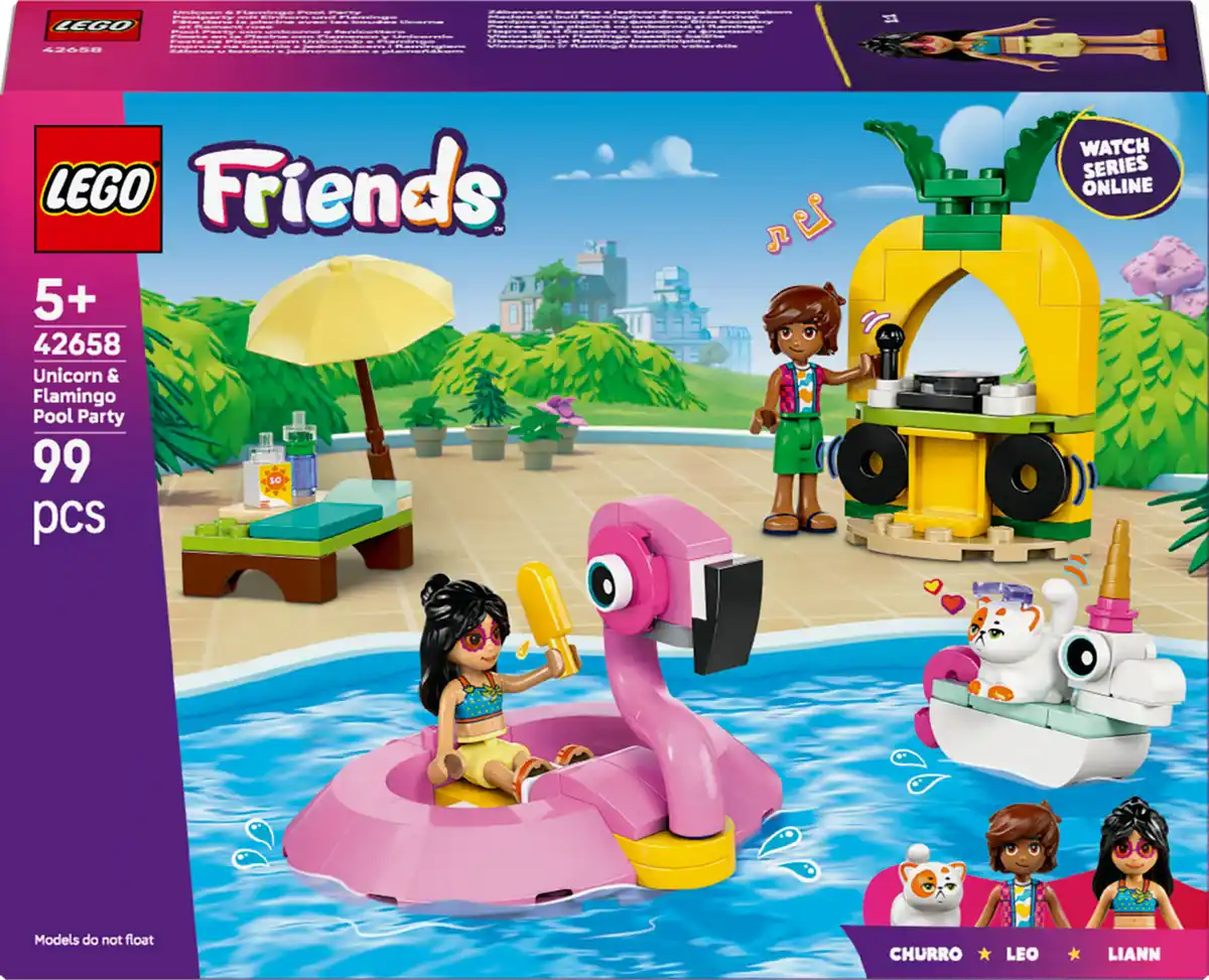 Bild 1 von LEGO Friends 42658 Poolparty mit Einhorn und Flamingo