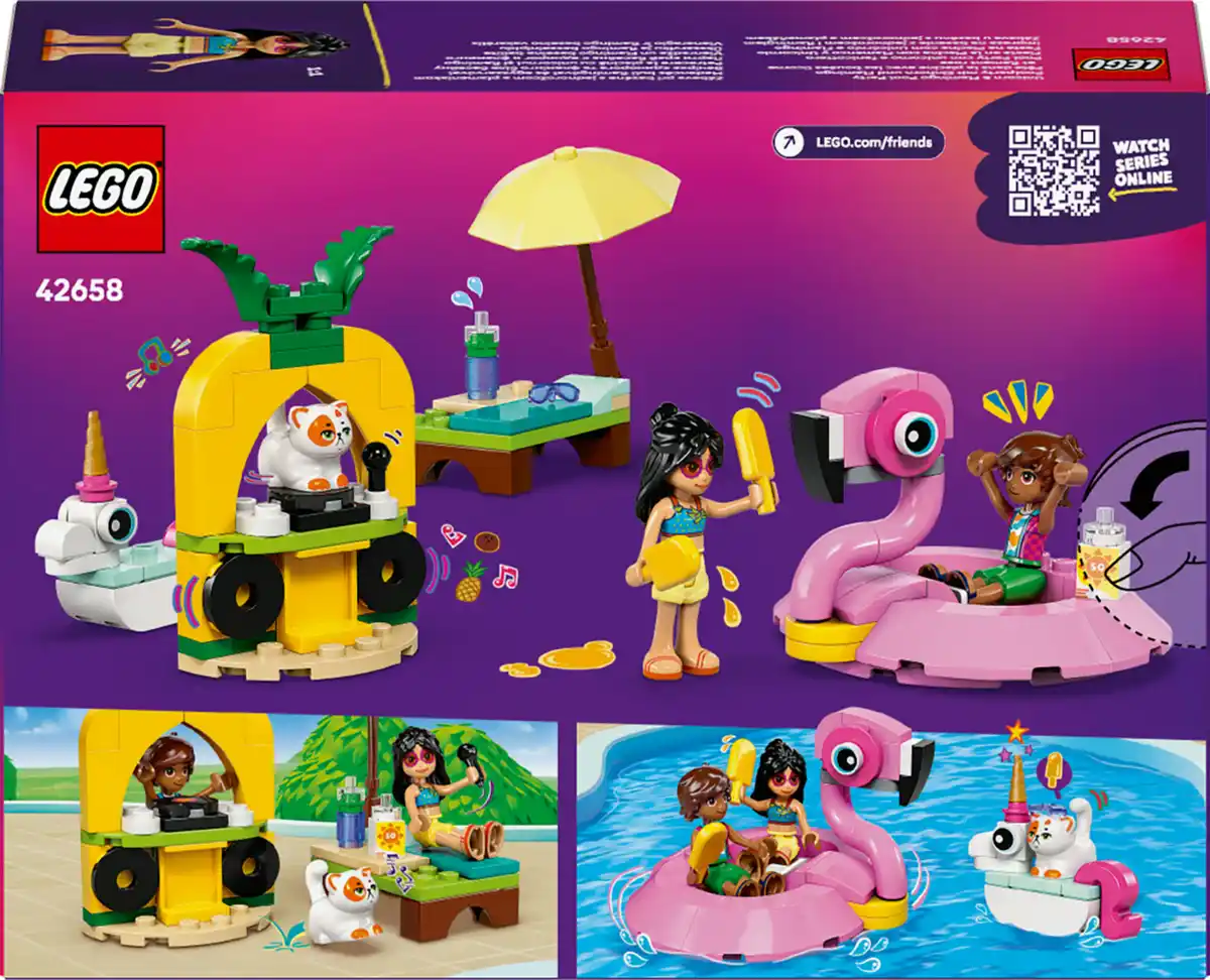 Bild 3 von LEGO Friends 42658 Poolparty mit Einhorn und Flamingo
