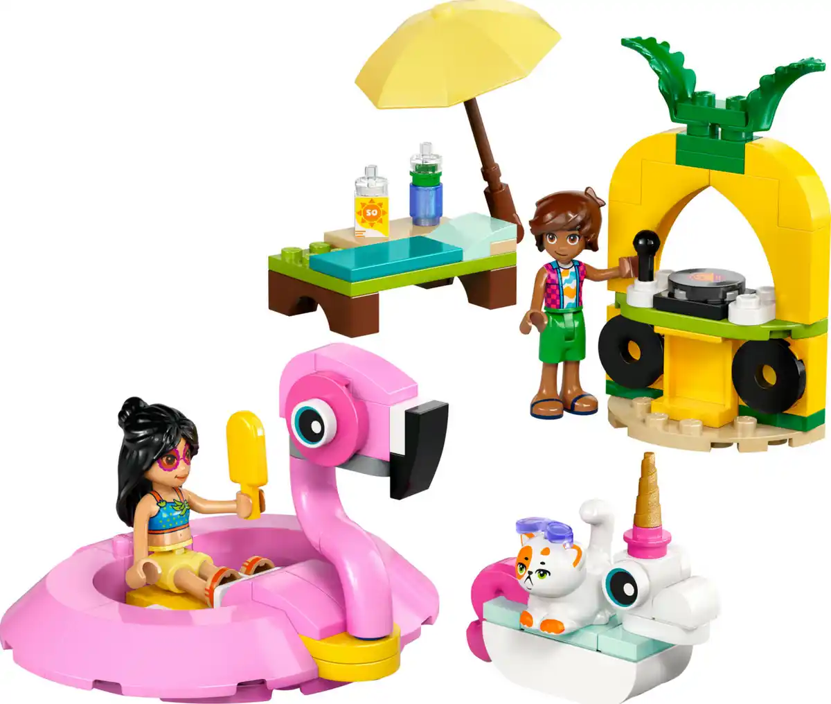 Bild 2 von LEGO Friends 42658 Poolparty mit Einhorn und Flamingo