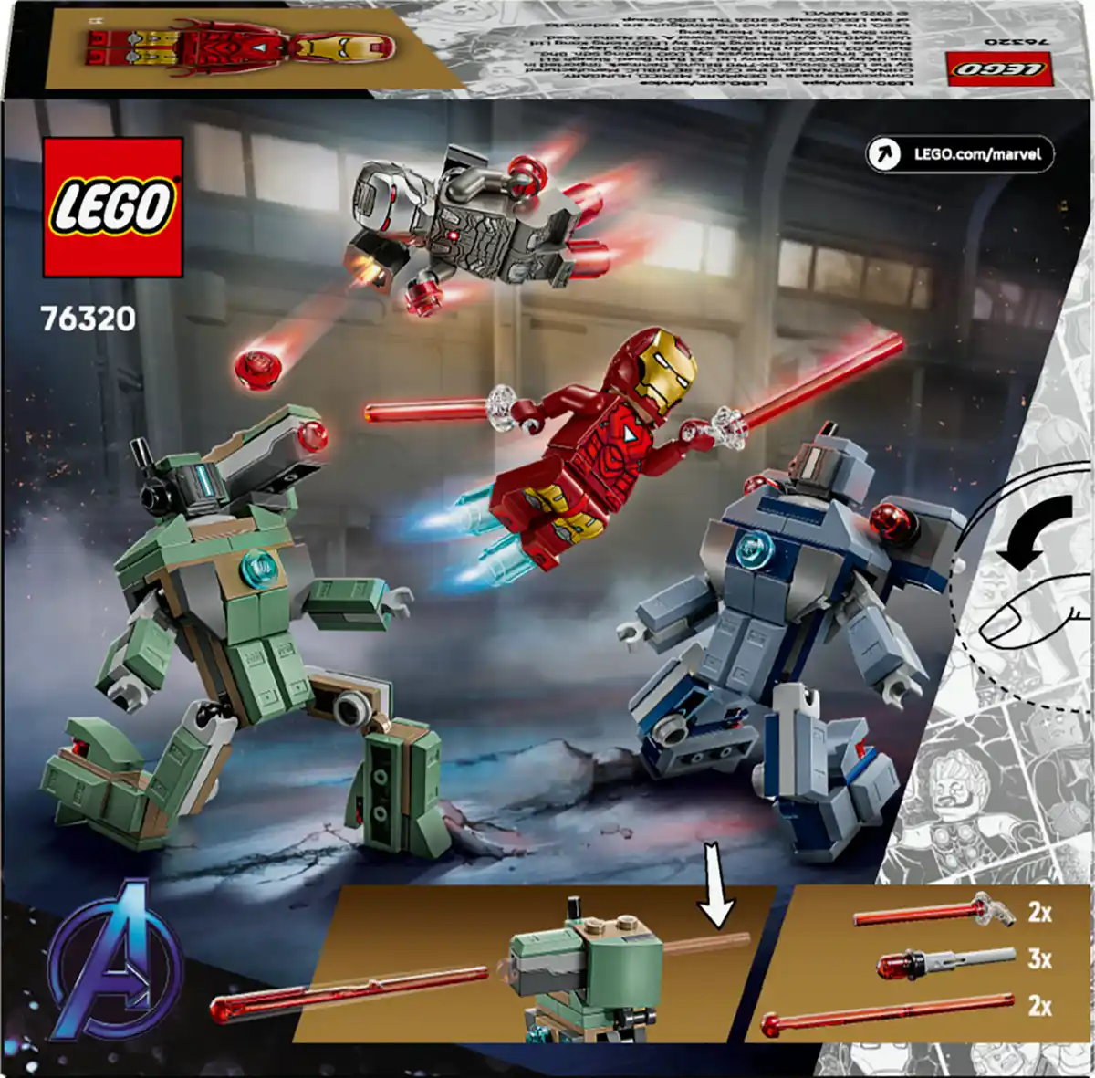 Bild 3 von LEGO Marvel 76320 Iron Man & War Machine vs. Hammer-Drohnen