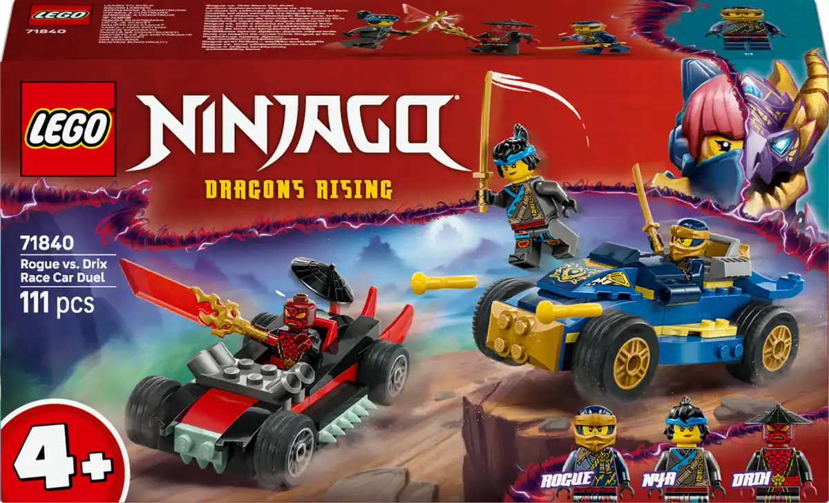 Bild 1 von LEGO NINJAGO 71840 Action-Autorennen: Rogue vs. Drix