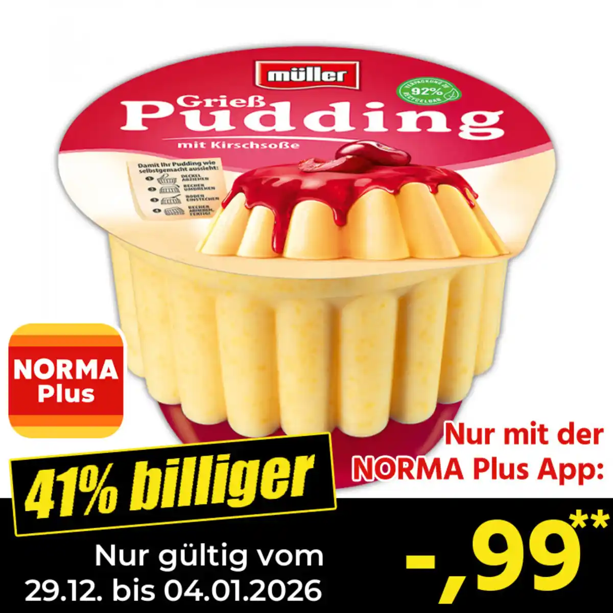 Bild 1 von Müller Pudding mit Soße