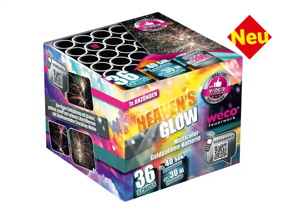 Bild 1 von Weco Multicolor-Goldpalmen-Batterie „Heaven's Glow“ **