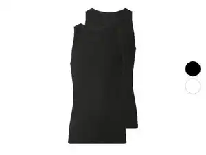 esmara Men Herren Doppelripp-Achselhemden, 2 Stück