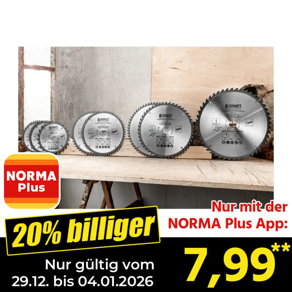 Bild 1 von Kraft Werkzeuge TCT-Sägeblatt