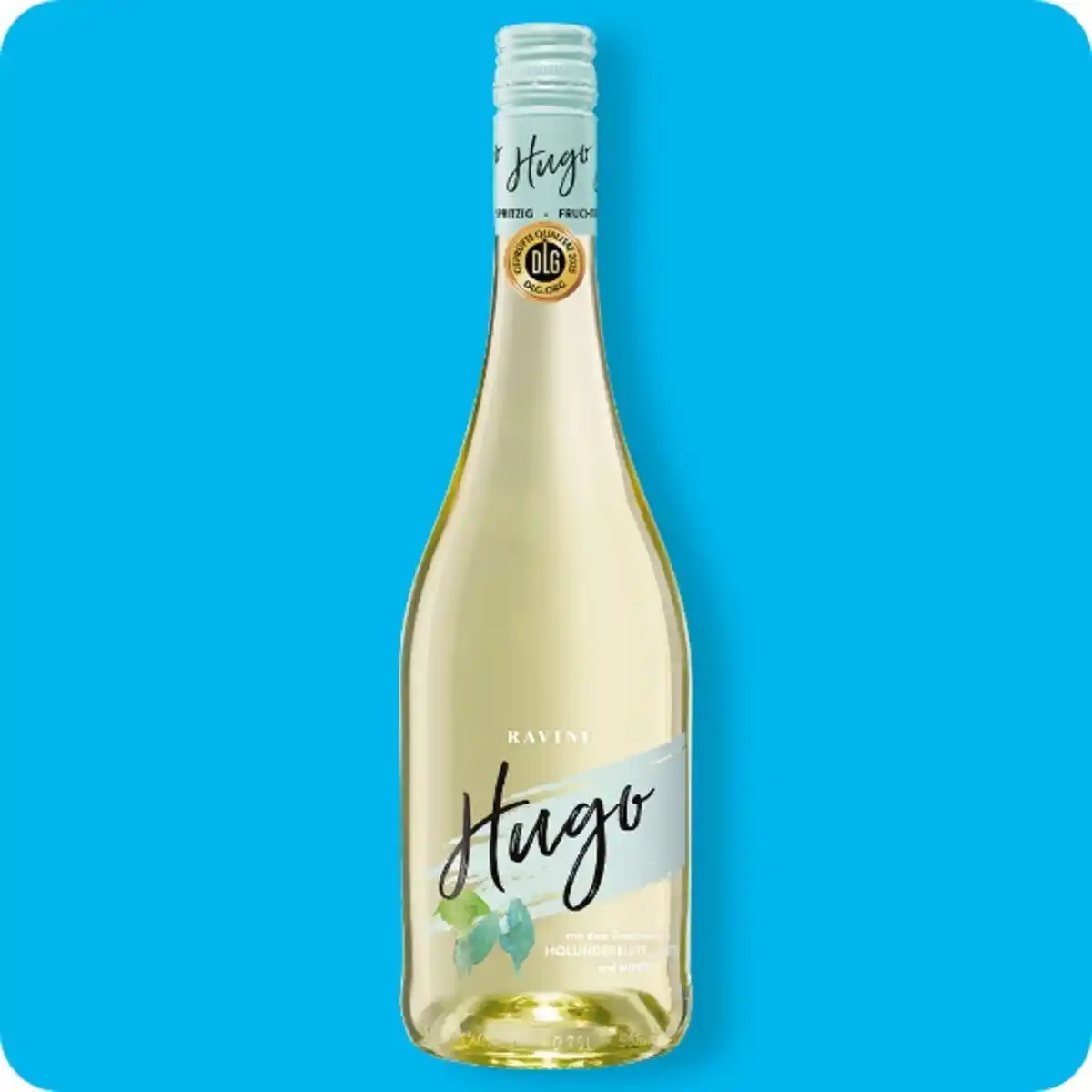 Bild 1 von RAVINI Hugo, Aromatisierter weinhaltiger Cocktail mit dem Geschmack von Holunderblüte
