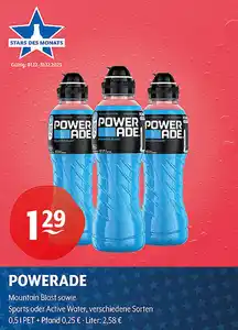 POWERADE Mountain Blast sowie Sports oder Active Water verschiedene Sorten