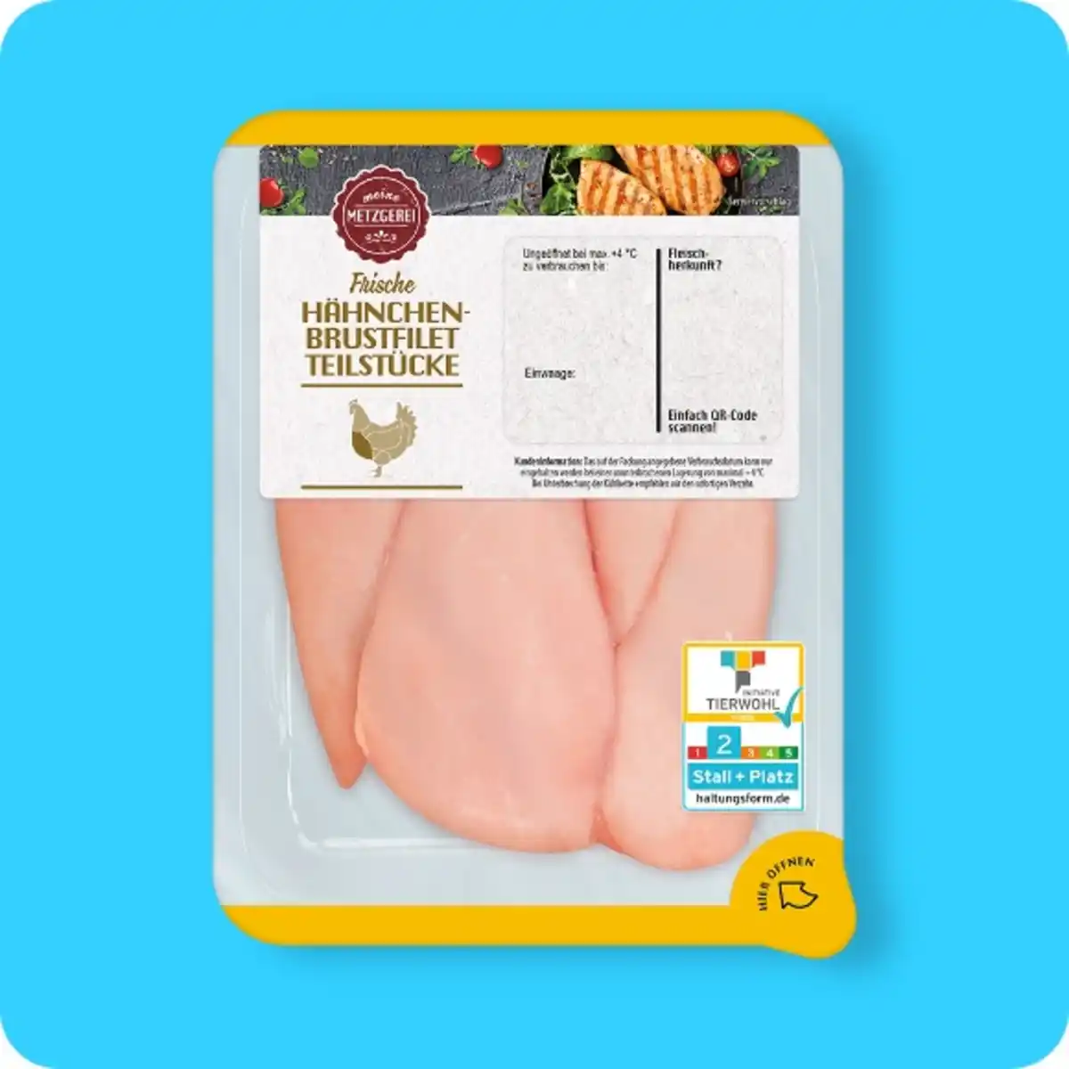 Bild 1 von MEINE METZGEREI Hähnchenbrustfilet-Teilstücke, Haltungsform 2²