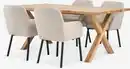 Bild 1 von GRIBSKOV L180 Tisch Eiche natur + 4 SOTTRUP Stühle beige/sch