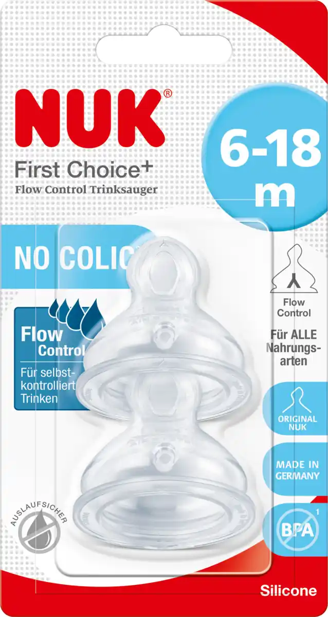Bild 1 von NUK Trinksauger First Choice+ Silikon 6-18 Monate, 2 St