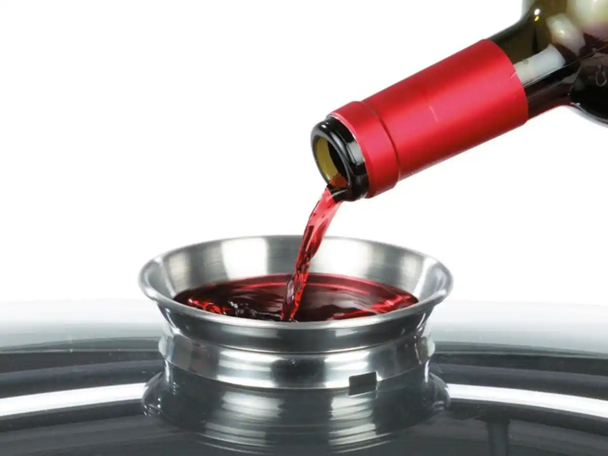 Bild 2 von GSW Wok-Set, Ø 32 cm, 5-teilig, Gusseisen, Aroma-Glasdeckel, mit Ablagegitter