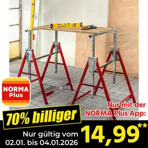 Kraft Werkzeuge by Scheppach Teleskop-Arbeitsbock