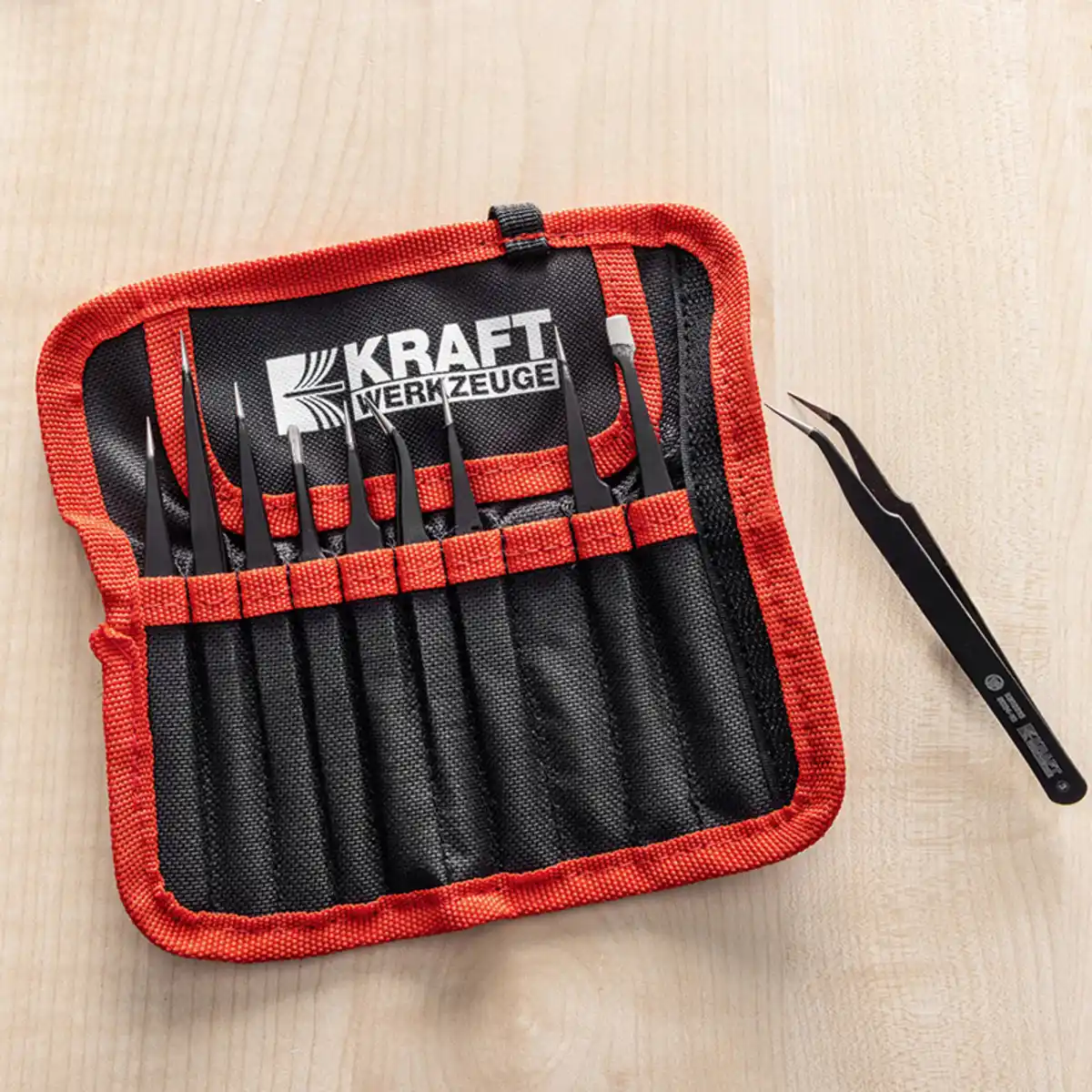 Bild 1 von Kraft Werkzeuge Antistatik-Pinzetten-Set 10tlg.