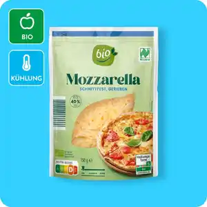 BIO Bio-Reibekäse, Mozzarella oder Gouda