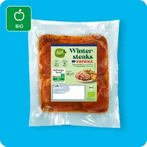 BIO Bio-Wintersteaks, Paprika oder Kräuter
