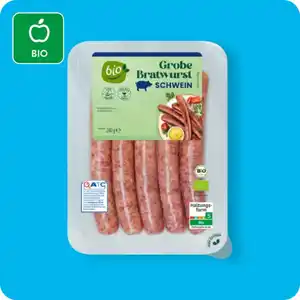 BIO Grobe Bio-Bratwurst, Vom Schwein