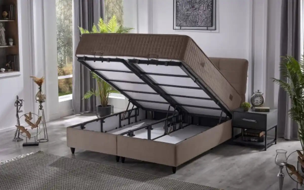 Bild 3 von Polsterbett Naomi, braun, 180 x 200 cm, inkl. Bettkasten