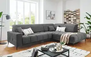 outdoor (Gartenmöbel Mit Flair) - Wohnlandschaft Livorno, anthrazit, inkl. Funktionen, Ottomane rechts