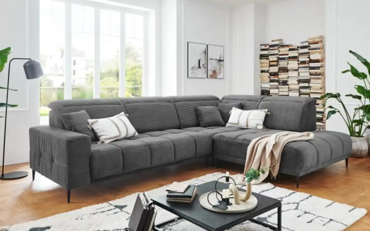 Bild 1 von outdoor (Gartenmöbel Mit Flair) - Wohnlandschaft Livorno, anthrazit, inkl. Funktionen, Ottomane rechts